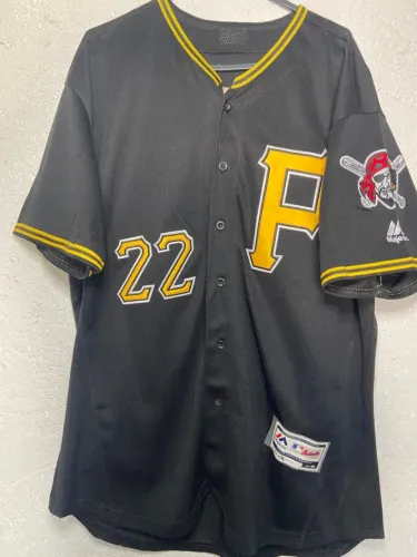 Camiseta bordada Majestic Pittsburgh Pirates Andrew McCutchen 22