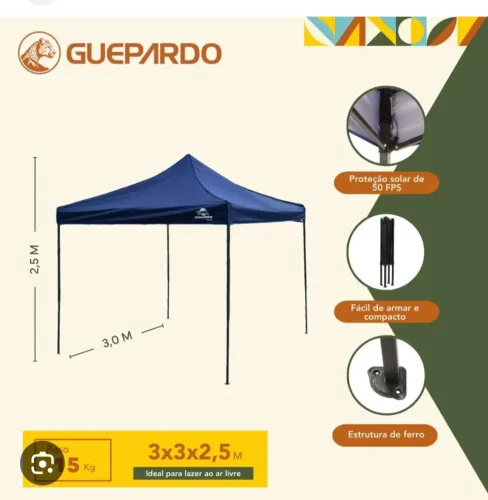 Gazebo tenda 3x3 Articulada reforçada marca Guepardo novo