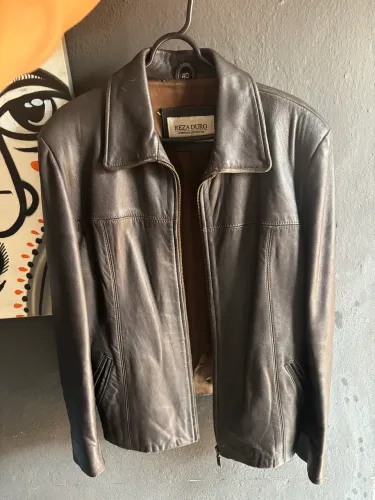 Jaqueta de couro marrom - Feminina 