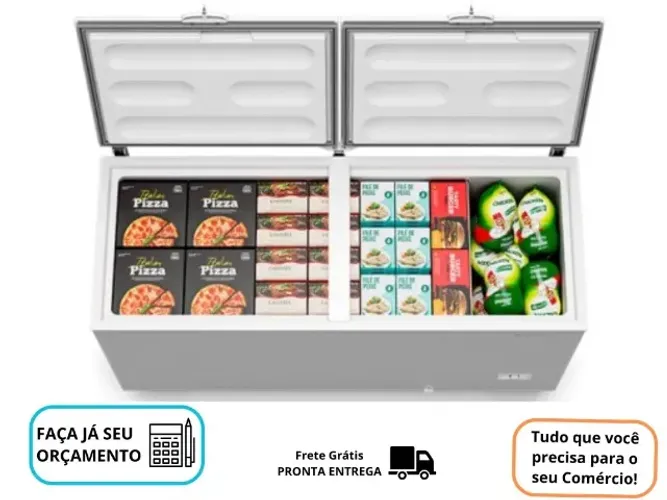 Freezer Horizontal Dupla Ação 543L Metalfrio Bivolt Inverter Novo