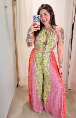 Macacão Farm novo (tag) Miudeza Tropical 