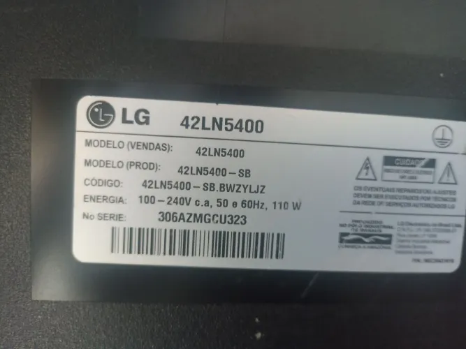 Tv LG ln5400 Defeito na tela .
