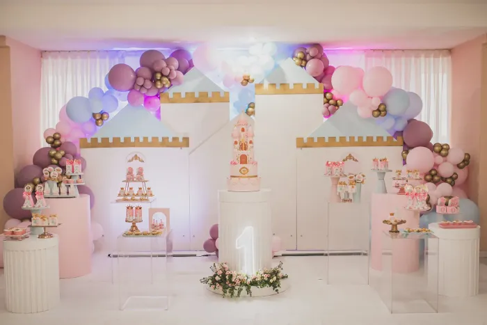 Painel de castelo em Mdf para festas 