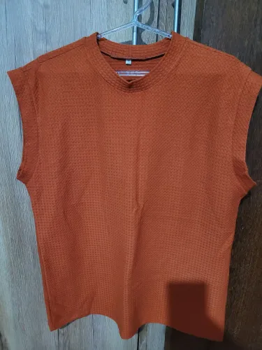 Camiseta sem manga masculina - Laranja