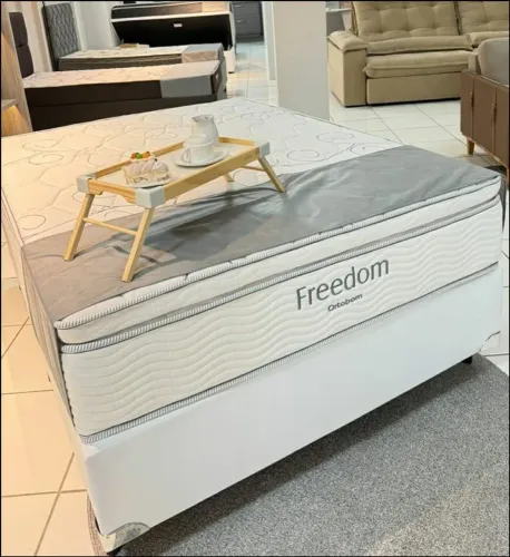Cama Box Casal Ortobom Freedom D33 Molas Ensacados - Conforto e Qualidade!!