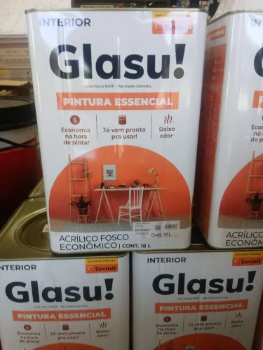 TINTA ACRÍLICA FOSCA  GLASU! SUVINIL 18L - ECONOMIA COM QUALIDADE