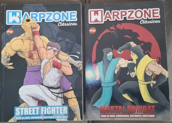 coleção livros warpzone clássicos - street fighter e mortal kombat