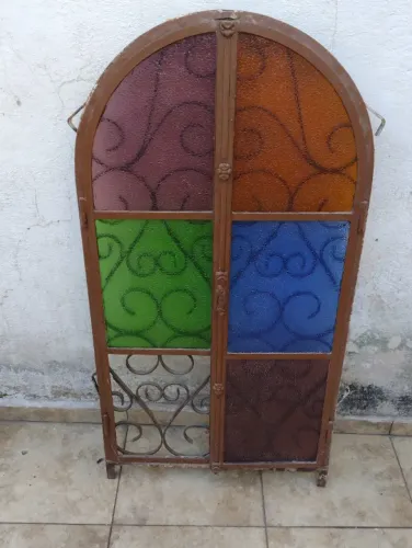 Vitral estilo capela- Vintage- raridade