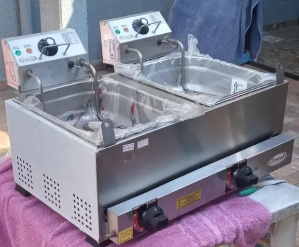 Fritador Itajob 2 cubas FLEX (eletrica 220V e gas).