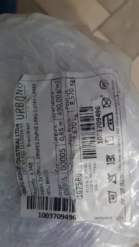 Tecido Ribanna  Branco 490g/m2 - Rolo 8,57 kg