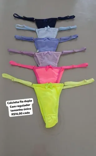 Calcinhas fio duplo com regulador - 