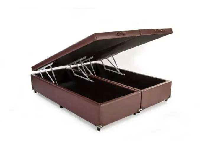 Cama Box Baú Queen Size- blindagem de madeira,  com Amplo Espaço Interno