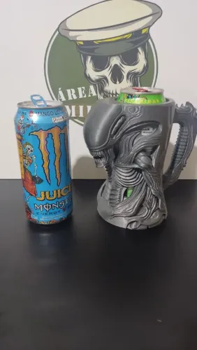 Caneca Alien Xenomorfo para Monster - Suporte