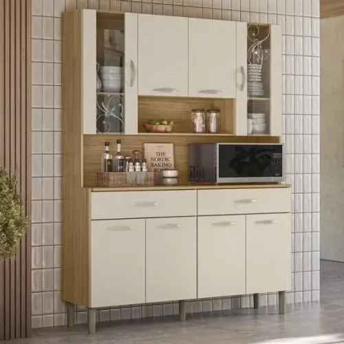 Armário de Cozinha Compacta 100% MDF 8 Portas 2 Gavetas Novo entregamos