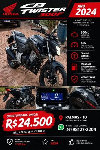 Cb300 2300 km rodado, oportunidade unica