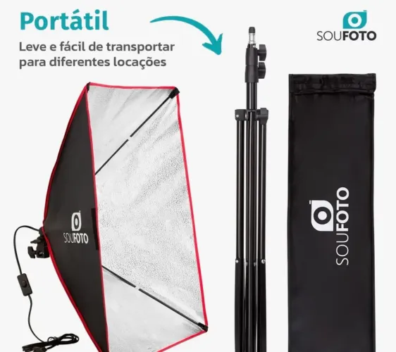 Kit Iluminação duplo Softbox 50x70