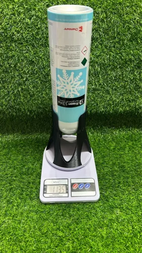 Suporte para pesagem de gás refrigerante.