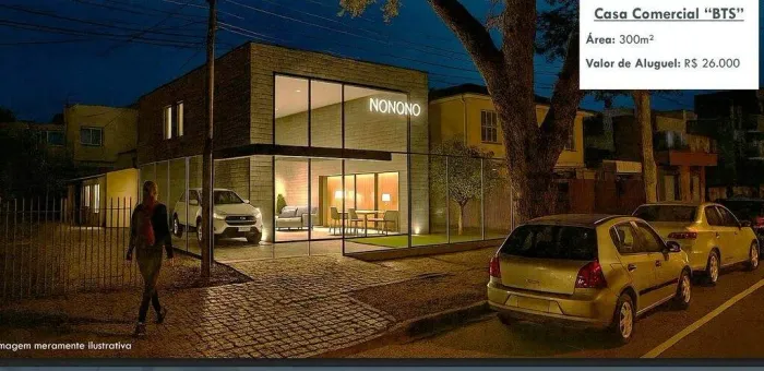 Casa comercial para locação no Seminário, Batel