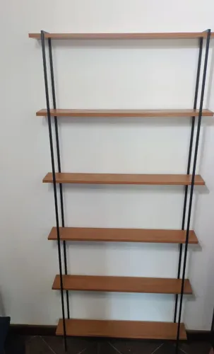 ESTANTE PARA ESCRITÓRIO INDUSTRIAL 6 PRATELEIRAS MDF/FERRO