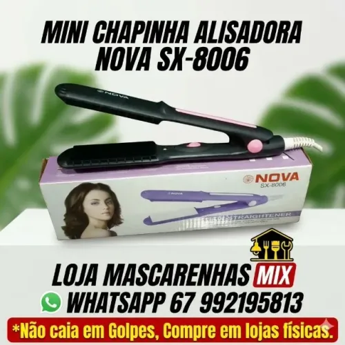 Mini Chapinha Alisadora Portátil Prática Leve e Eficiente Cod: 0189