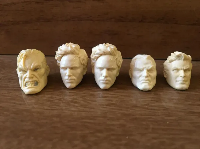 Lote - 5 Head p/ Marvel Legends em Resina