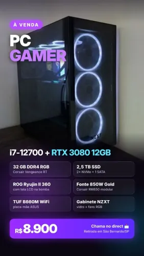 PC Gamer i7-12700 + RTX 3080 12g