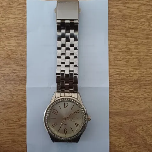(TORRA-TORRA) Relógio Feminino Lince Dourado - Modelo LRG4338L (Resistente à Água)