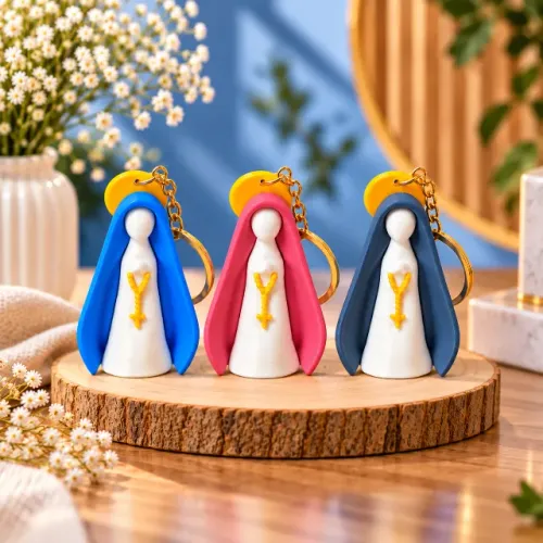Chaveiro Nossa Senhora Aparecida 3D | Lembrancinha Religiosa Personalizada