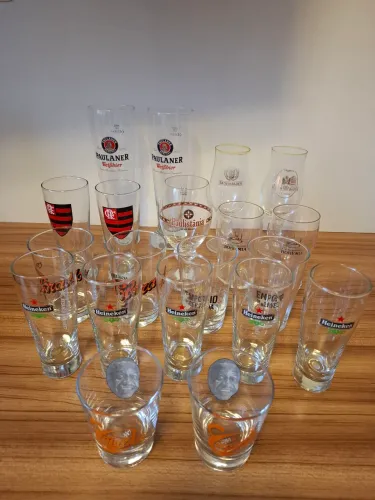 Coleção de taças e copos para cerveja - diversas marcas - excelente estado