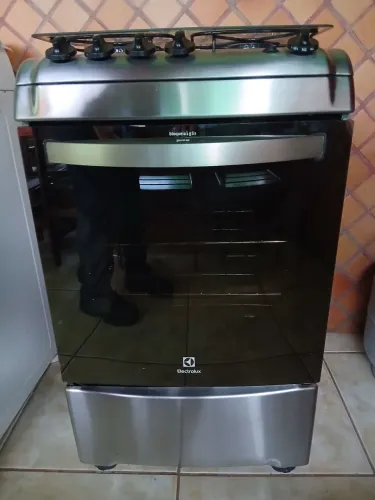 Fogão 4 bocas Electrolux inox espelhado semi novo