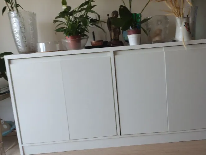 Móvel Cômoda Branco de MDF Design Clean