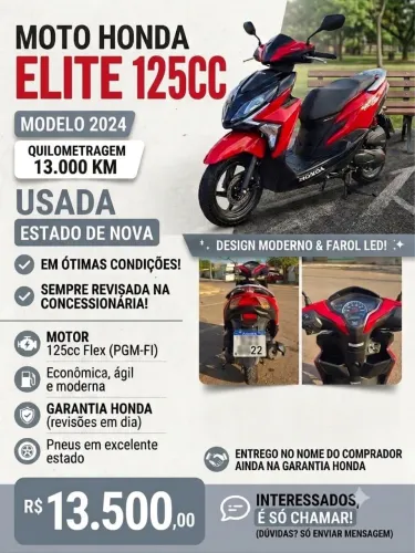 HONDA ELITE 125 - Automática 