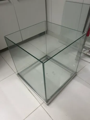Cachepot vidro grande com rodinha