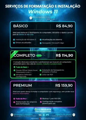 Formatação Completa para PC e Notebook | Windows 11 e Otimização