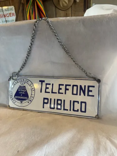 placa esmaltada vintage