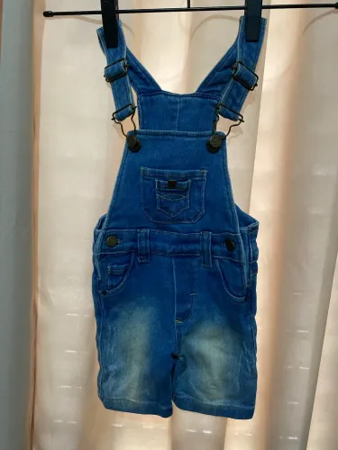 Jardineira jeans infantil menino