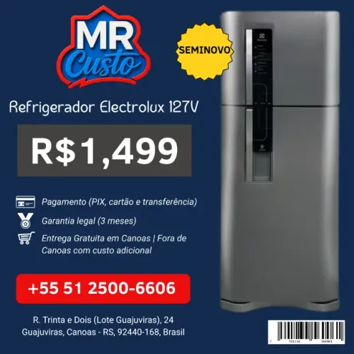 Geladeira Electrolux | Revisada e Testada, com Garantia e Frete Grátis | MR Custo
