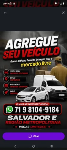 Preciso de um sócio para para trabalhar com entregas