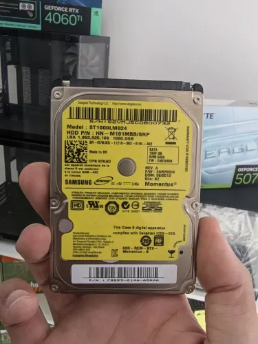 HD Samsung 1TB para Notebook - Testado e Pronto para Uso