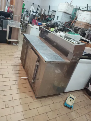 BALCÃO INOX REFRIGERADO PARA PIZZARIA E COZINHA INDUSTRIAL