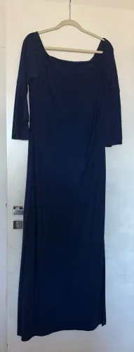 Vestido Longo Lauren Ralph Lauren Azul Marinho - Tam. GG