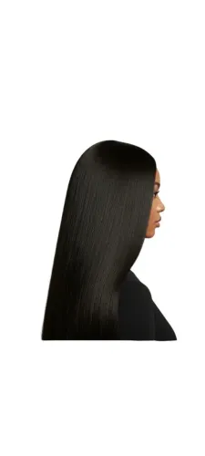 Cabelo Fibra Russa castanho natural 100gr 55cm liso na tela 