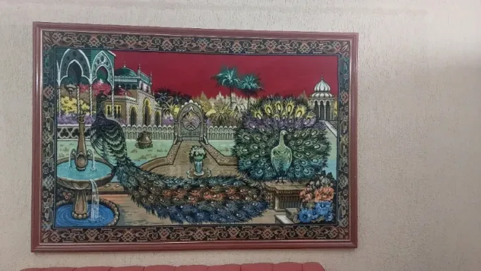 Quadro Tapete decorativo pavões