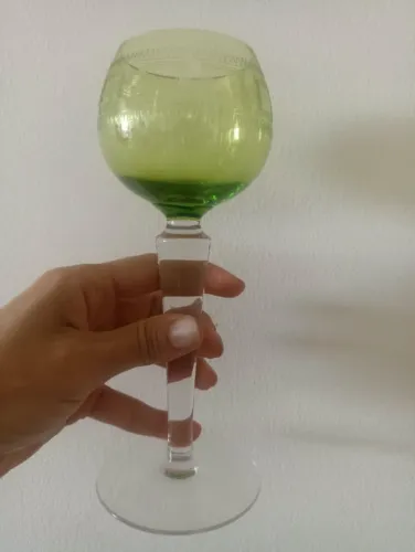 taça vintage de cristal