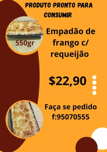 Vendo empadão de frango com requeijão