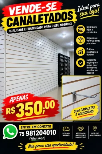 Canaletado painel loja