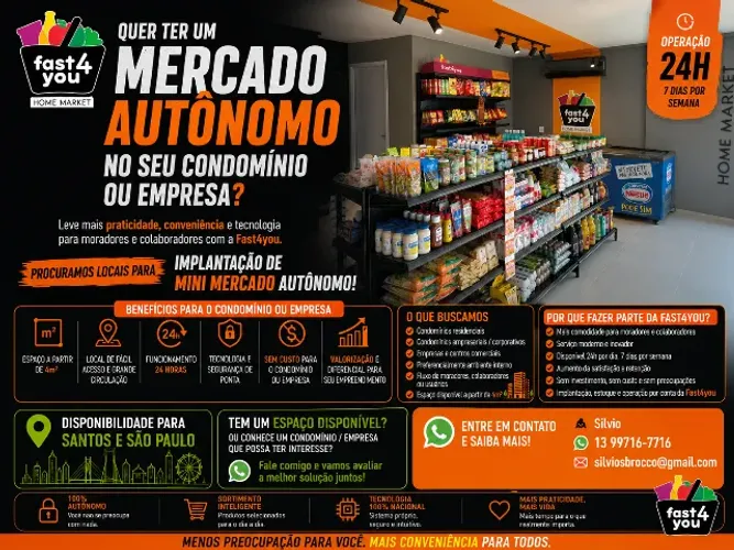 Quer ter um Mercado Autonomo no seu Condomínio ou Empresa? Entre em contato conosco!!!