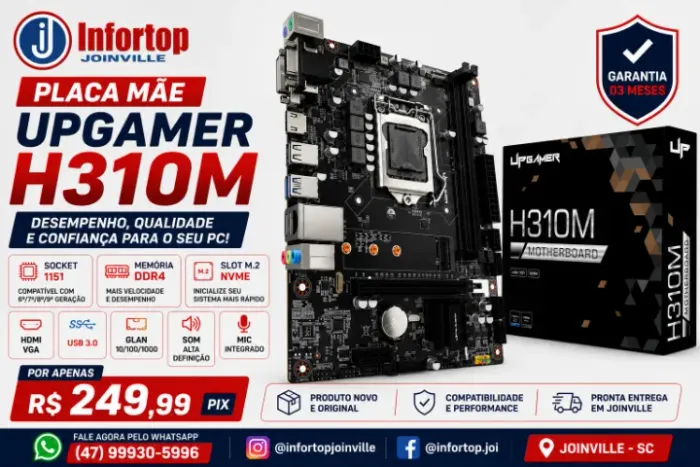Placa mãe Intel H310M 1151 8ª9ªGeração Nova com Garantia 