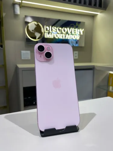 iPhone 15 Plus 256GB Rosa Seminovo Impecável 
