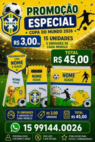 Kit festa com 15 unidades